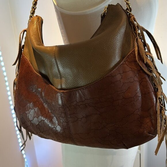 Bodhi Gaansevort Chain Hobo Brown Leather Bag - Picture 11 of 13